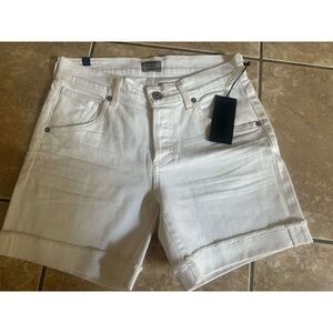 NWT Citizens Of Humanity 24 Skyler Denim Loose Shorts Optic White